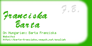 franciska barta business card